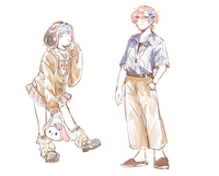 knee up colored sketch